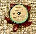Large Coconut Handcarved Turtle Candle: Lime in the Coconut