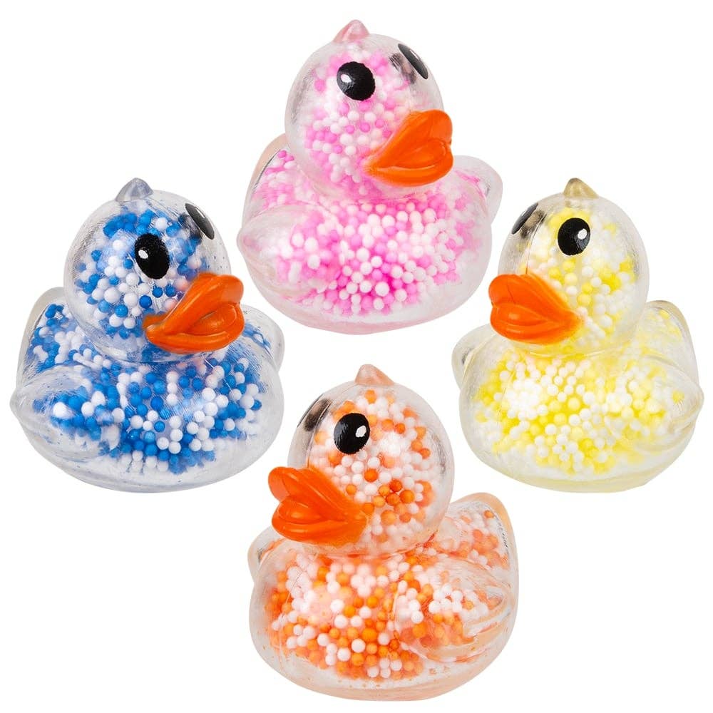 2.3" Mini Squeezy Foam Bead Ducky Squishy Toy - LLB Toys