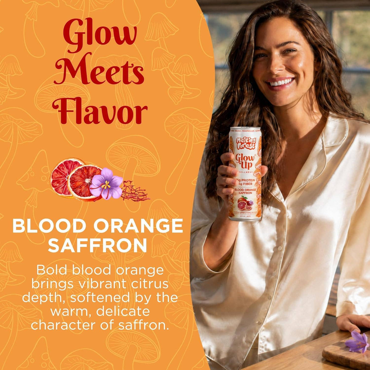 Glow Up Sparkling Collagen Protein + Fiber - Blood Orange