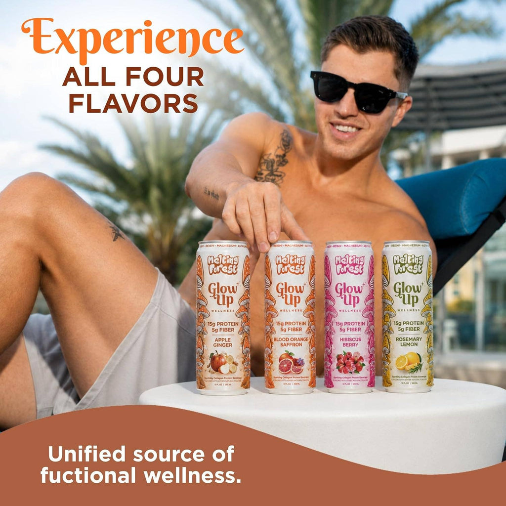 Glow Up Sparkling Collagen Protein + Fiber - Apple Ginger