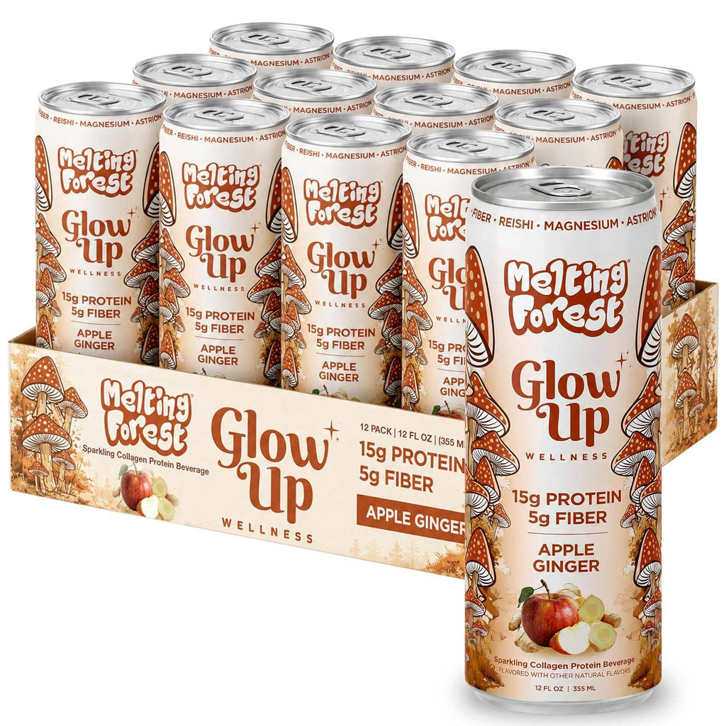 Glow Up Sparkling Collagen Protein + Fiber - Apple Ginger