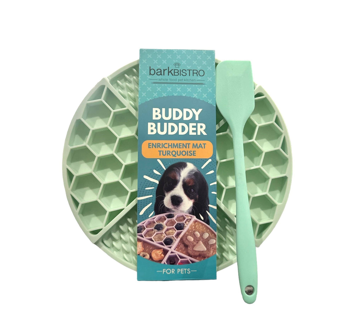 Turquoise  OR  Pink Lickmats + Spatula