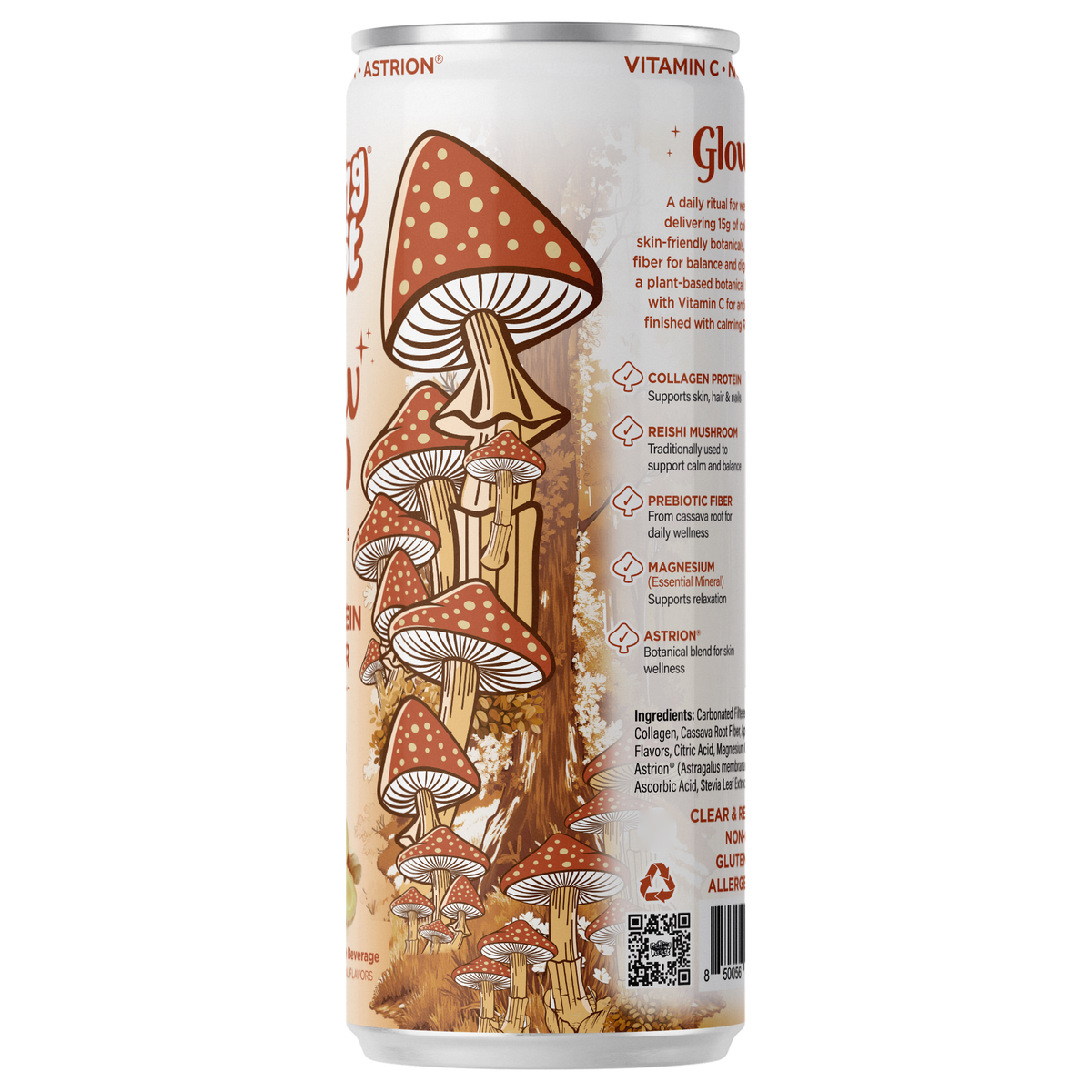 Glow Up Sparkling Collagen Protein + Fiber - Apple Ginger