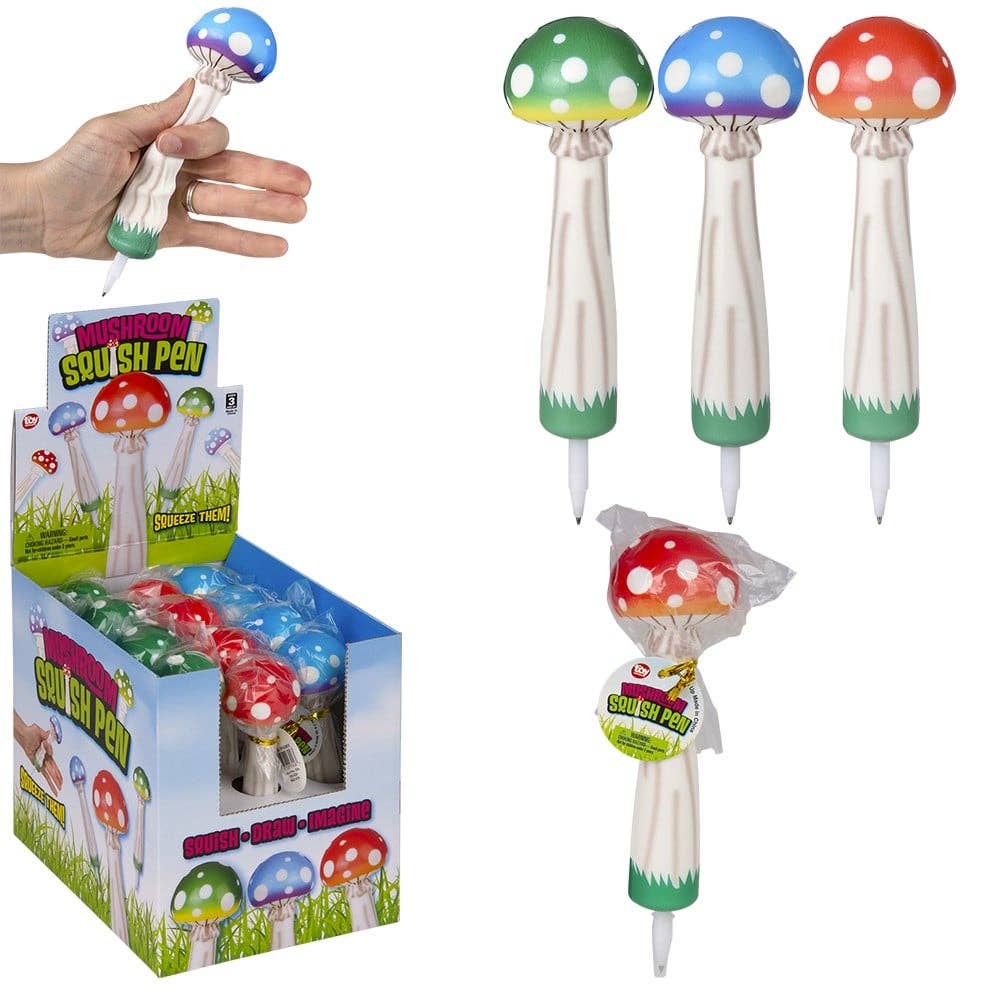 7" Squish Mushroom Pen - LLB Toys