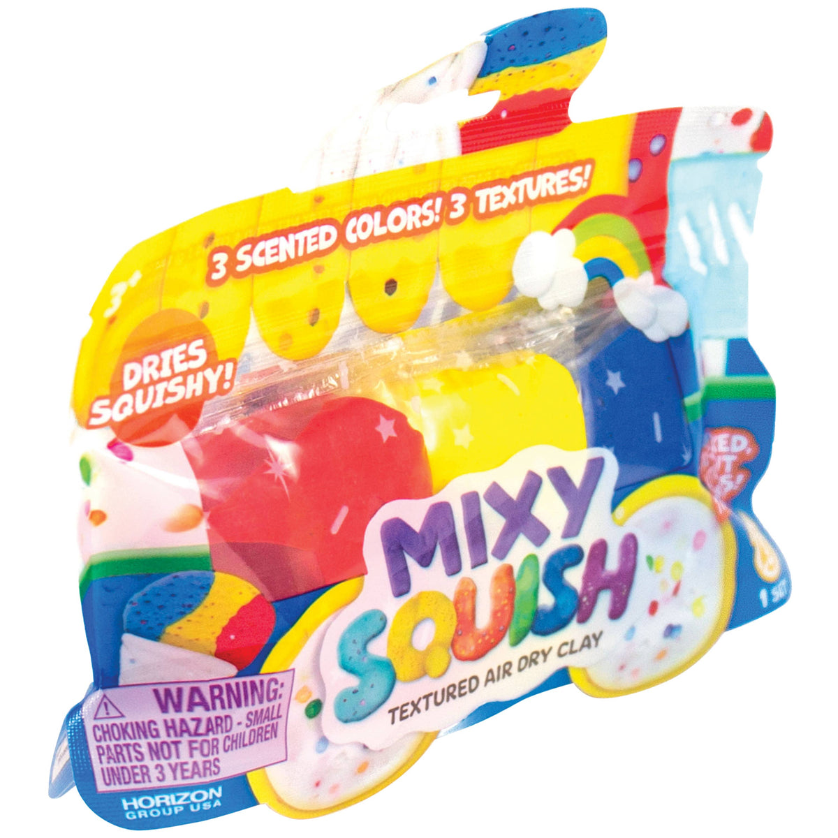 Mixy Squish Snow Cone Trucks Textured Air Dry Clay