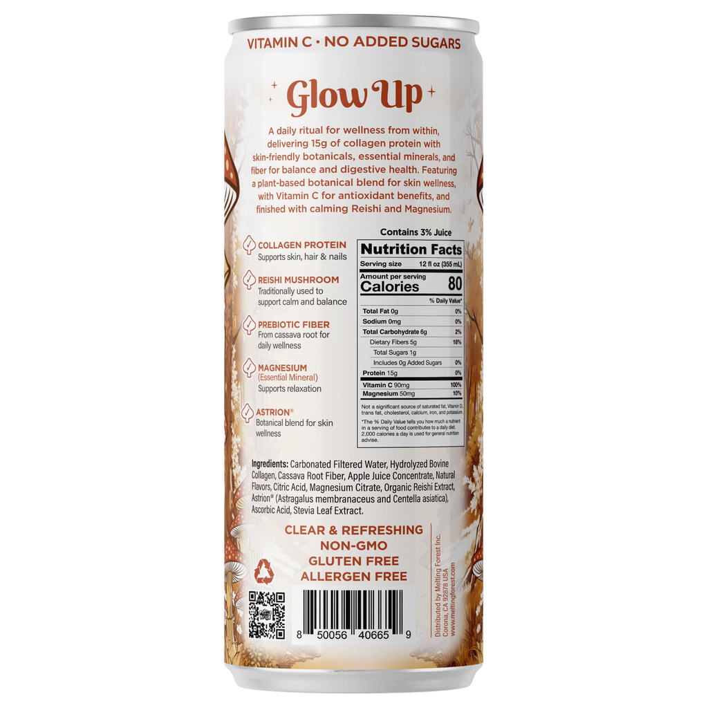 Glow Up Sparkling Collagen Protein + Fiber - Apple Ginger