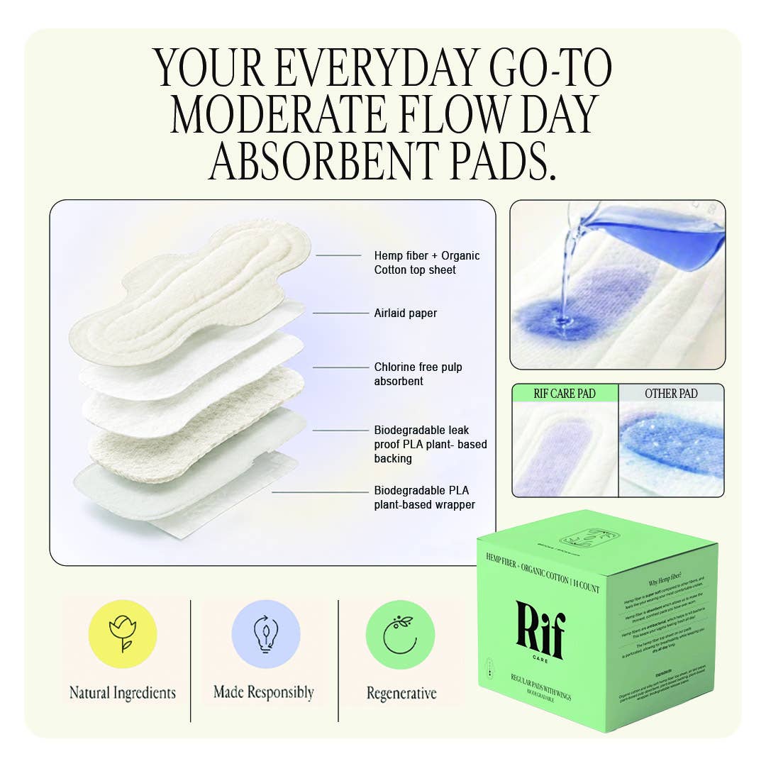 Regular Organic Biodegradable Hemp Fiber Pads