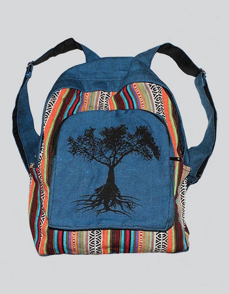 Tree of Life Print Backpack (CODE-371): Free Size