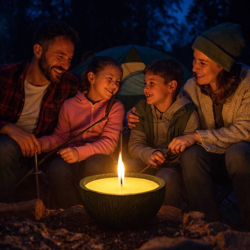 Glamper Camper Soy Citronella Natural Coconut Candle