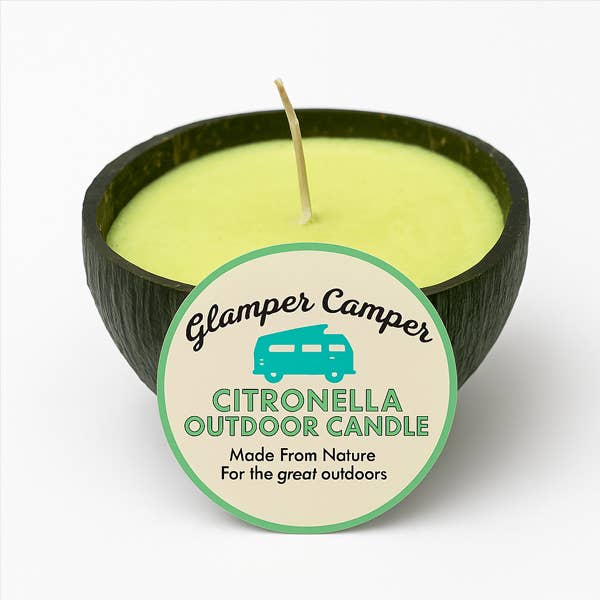 Glamper Camper Soy Citronella Natural Coconut Candle