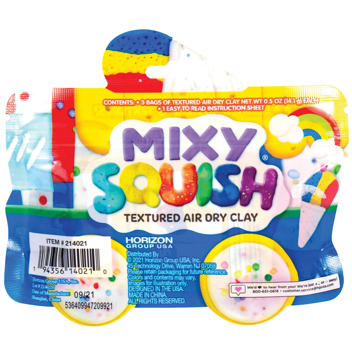 Mixy Squish Snow Cone Trucks Textured Air Dry Clay
