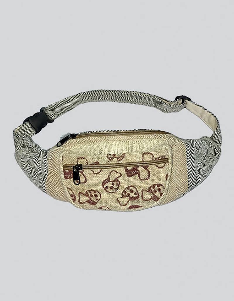 Mushroom Print Fanny Pack (Code-595PK): Free Size