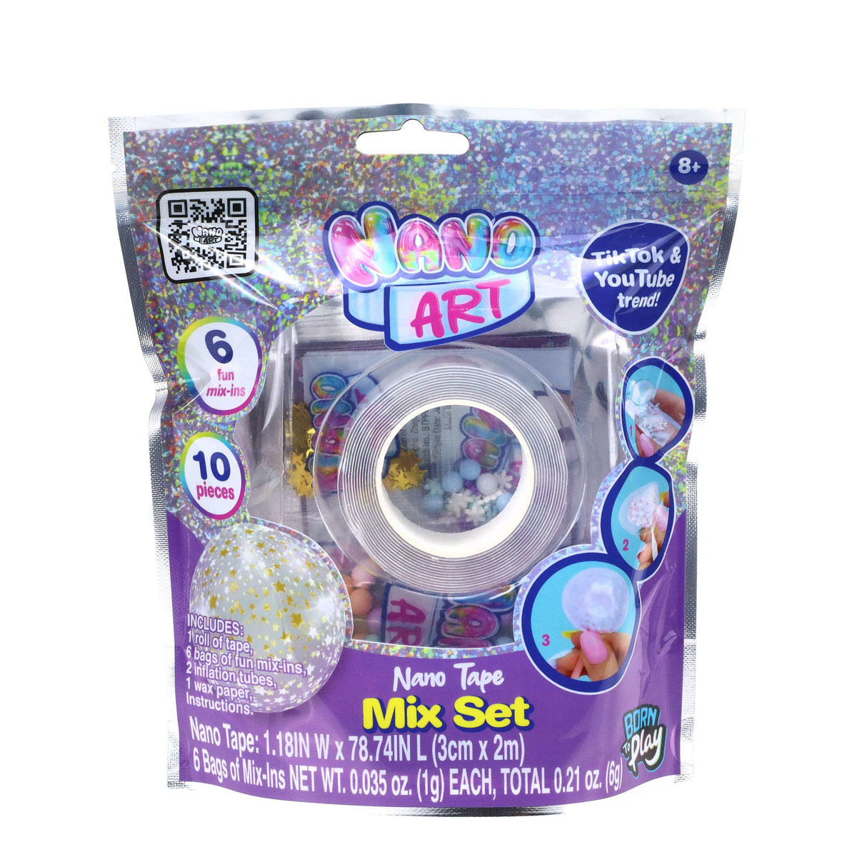 Clear Nano Tape Mix DIY Squishy Craft Set - Ages 8+