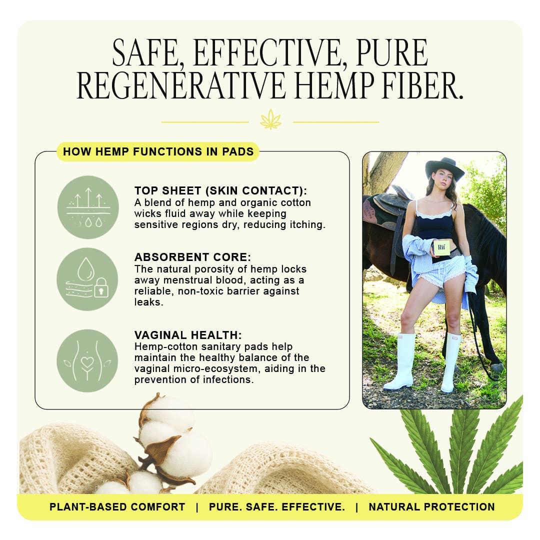 Super Organic Biodegradable Hemp Fiber Pads